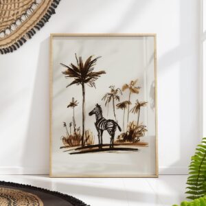 Zebra Jungle Poster