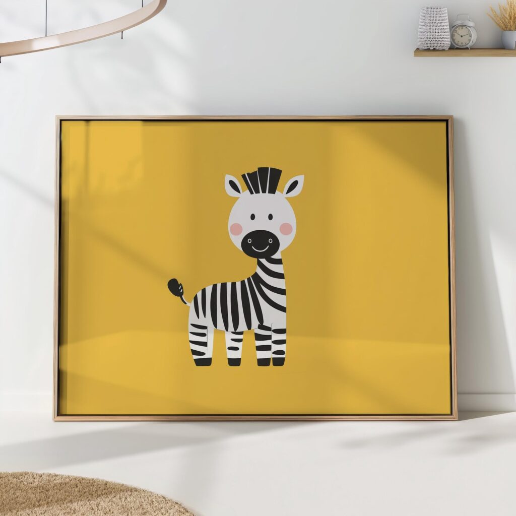 Zebra Nursery Print
