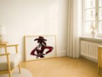 Abstract Cowgirl Silhouette Art Print