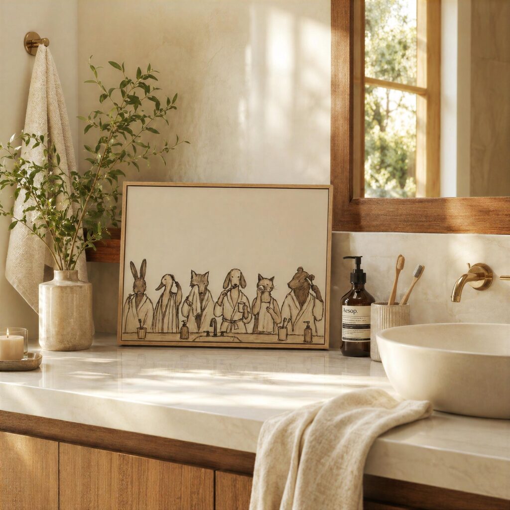 Animals Bathroom Print