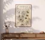 Animals of Europe Map Poster