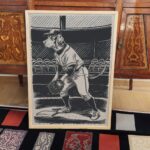Baseball Dog Whimsical Animal Art Print