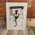 Bedroom Book Cat Print