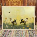 Bee Garden Chat Art Print