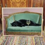 Black Cat Champagne Poster