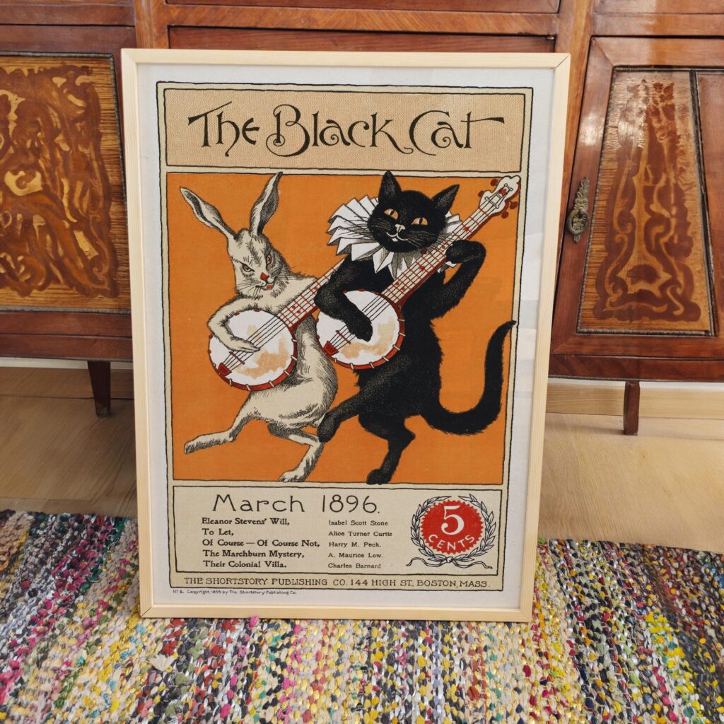 Black Cat Rabbit Music Poster