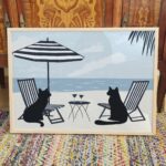 Black Cats Beach Print