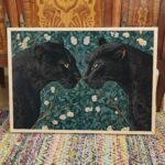 Black Panther Botanical Art Print