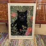 Black Panther Roses Art Print