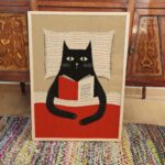 Book Cat Print