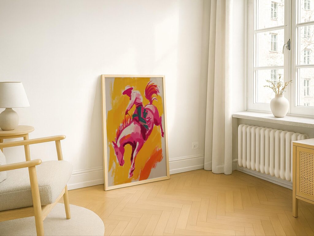 Bucking Bronco Art Print