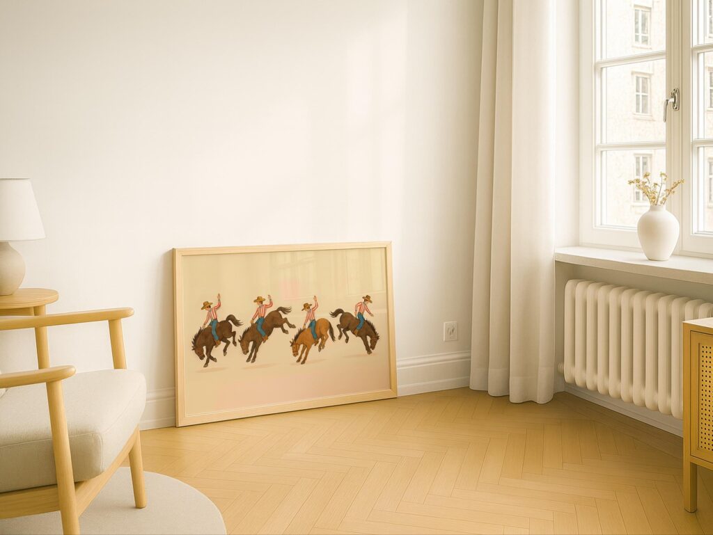 Bucking Broncos Wall Art