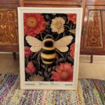 Bumblebee Floral Art Print