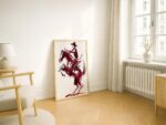 Burgundy Bucking Bronco Art Print
