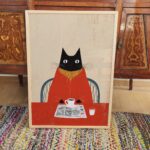 Cat Morning Coffee Kitchen Print