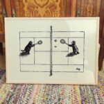 Cat Tennis Match Print