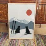 Cats and Ski Mountains Print