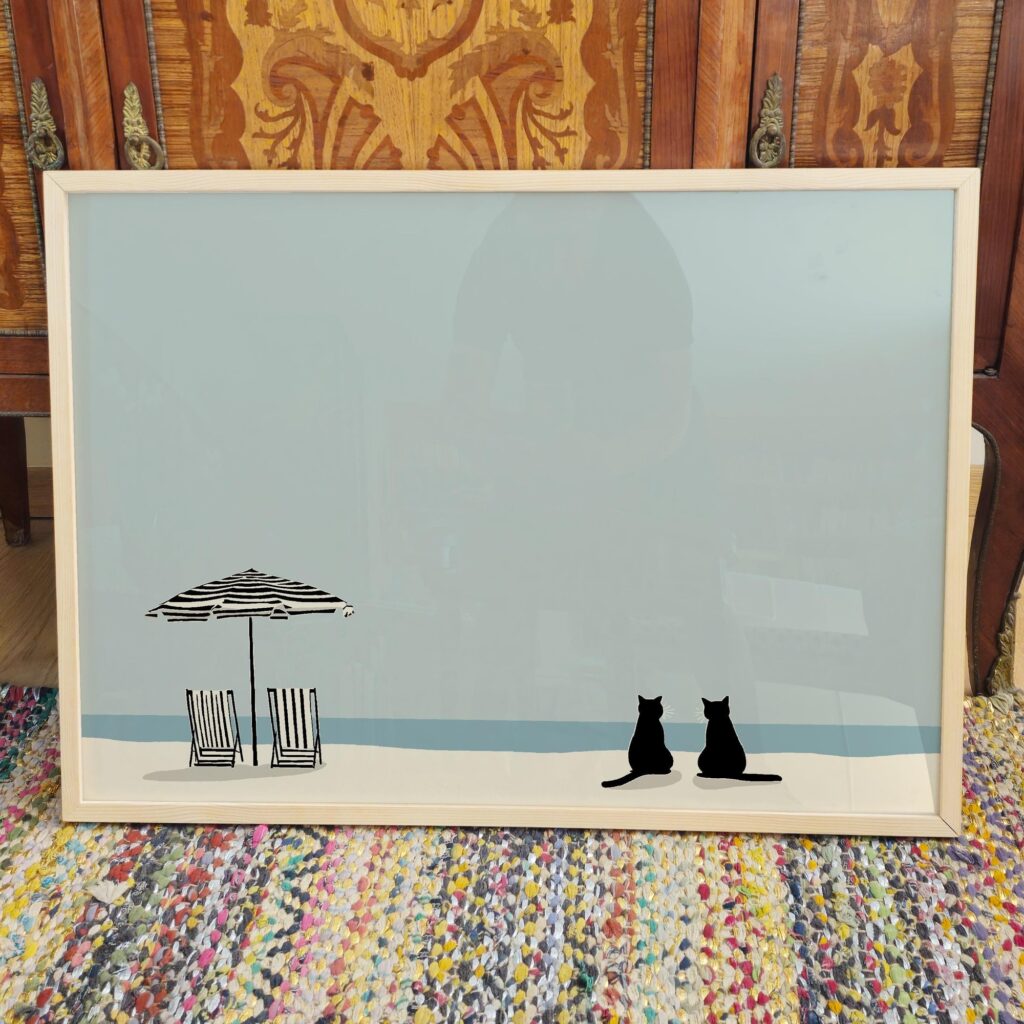 Cats on the Beach Print