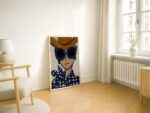 Chic Fashion Cowgirl In Blue Sunglasses Wall Art