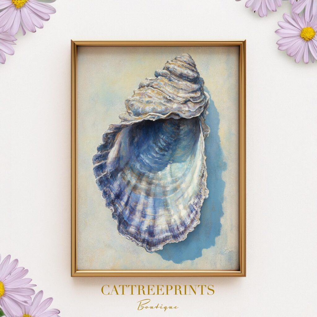 Coastal Oyster Shell Art Print