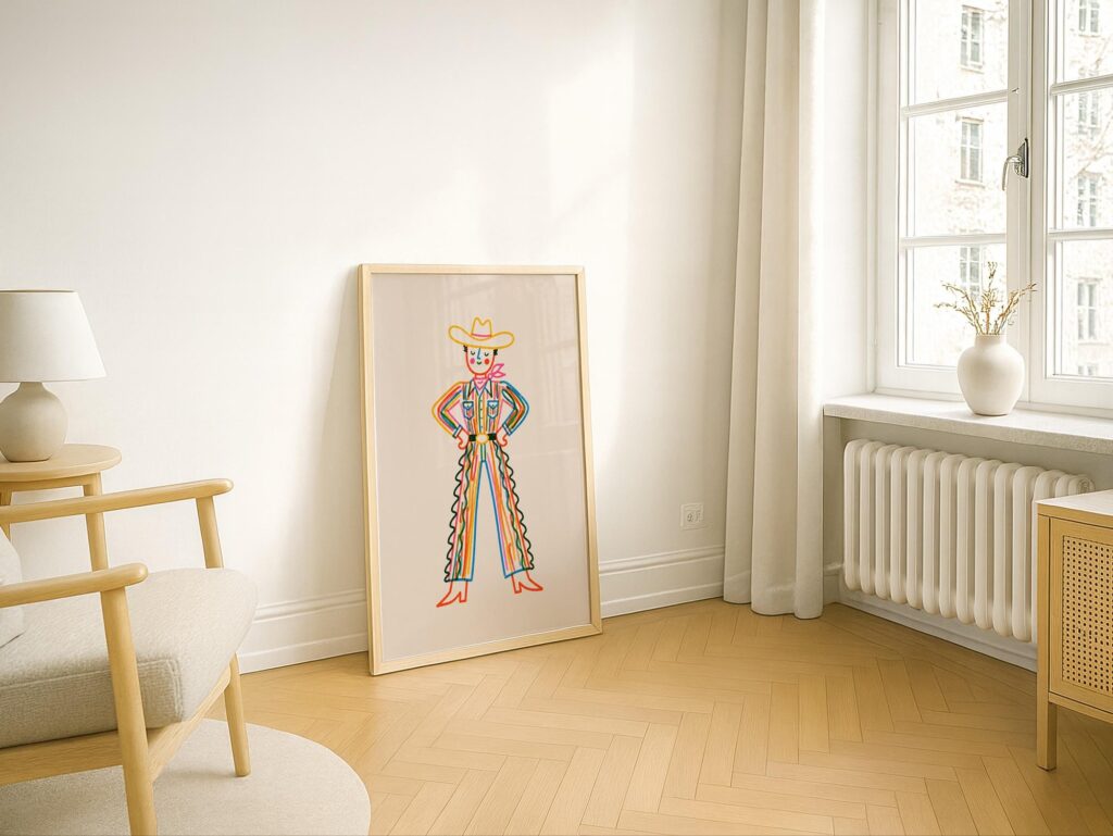 Colorful Cowboy Print