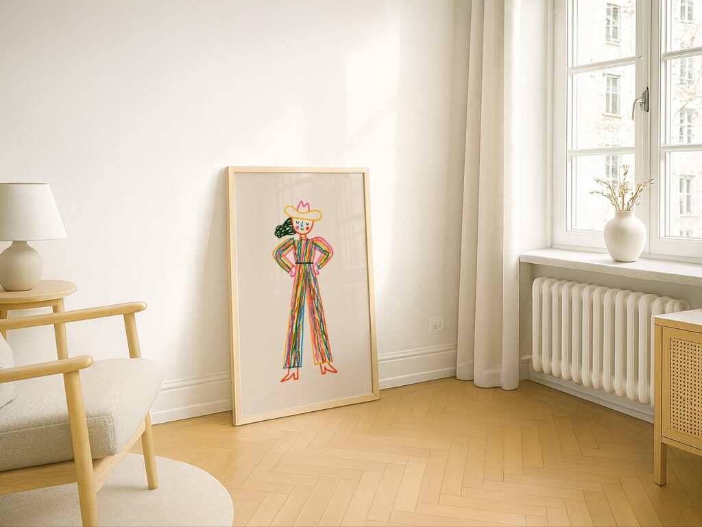 Colorful Cowgirl Print