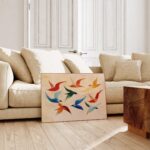 Colorful Swallow Birds Print