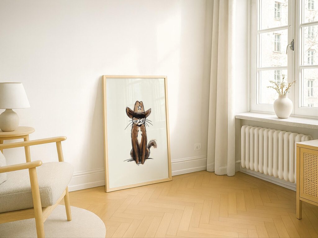 Cowboy Cat Sheriff Print