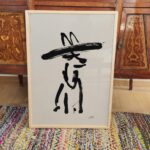 Cowboy Dog Abstract Ink Wall Art