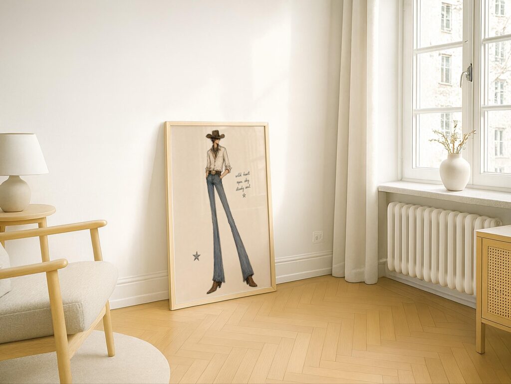 Cowboy Fashion Print