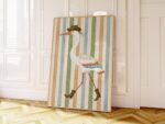 Cowboy Heron in Hat and Boots Print