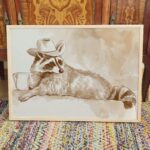 Cowboy Raccoon Watercolor Print