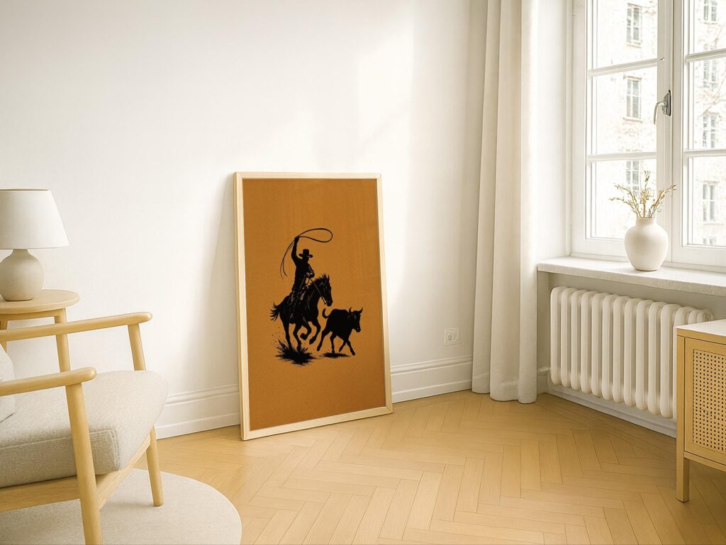Cowboy Roping Wall Art