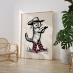 Cowgirl Cat Print