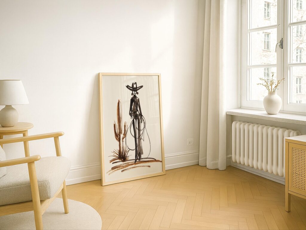 Cowgirl Desert Wall Art