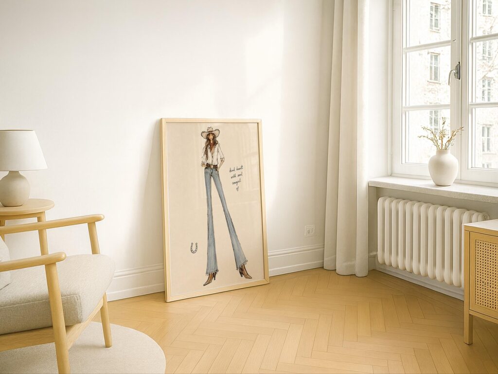 Cowgirl Fashion Print