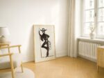 Cowgirl Lasso Silhouette Modern Western Art Print