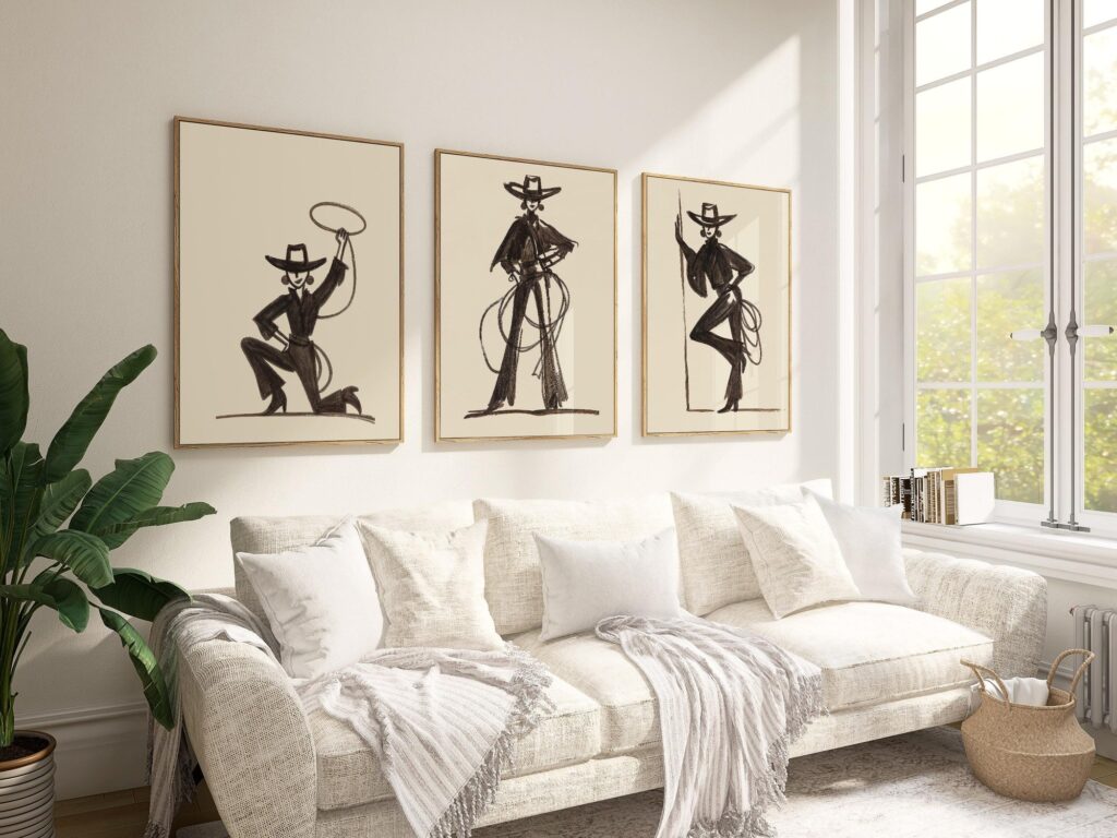 Cowgirl Wall Art Set