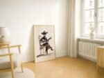 Cowgirl With Guitar Art Print