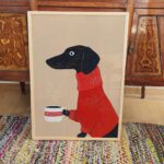 Dachshund Coffee Art Print