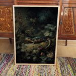 Dark Botanical Salamander Print