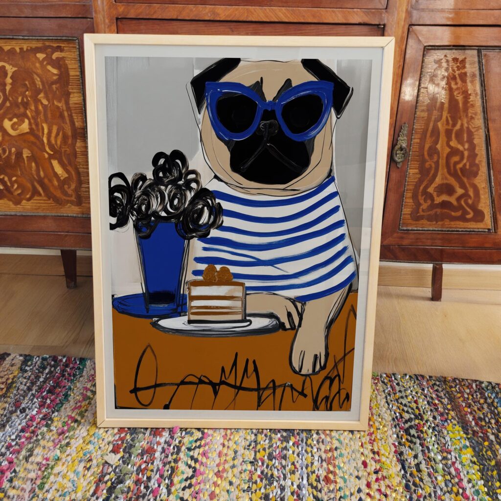 Dog Birthday Cake Poster
