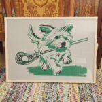 Dog Carrying Lacrosse Stick Print