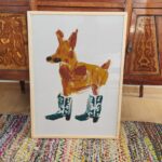 Dog in Cowgirl Boots Print