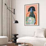 Dog with Coffee Print