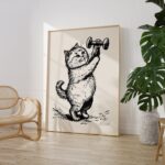 Fitness Cat Print