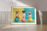 Fitness Dog Art Print