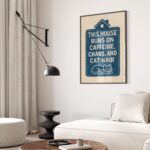 Funny Cat House Print