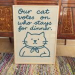Funny Cat Kitchen Wall Art