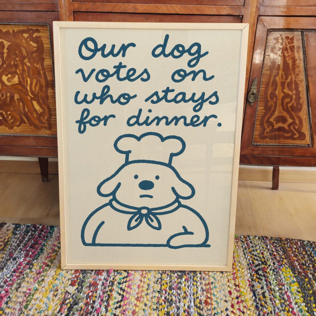 Funny Dog Kitchen Wall Art